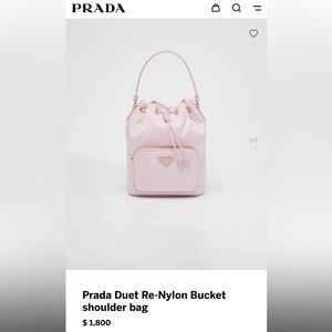 Prada Duet Re-Nylon Bucket shoulder bag